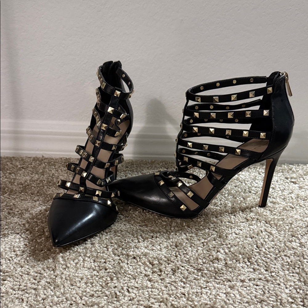 Mix No. 6 Black Studded Heels